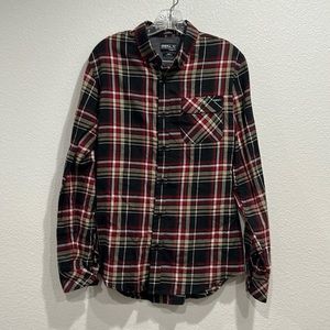 O’Neill Plaid Button Front Shirt Classic Fit Long Sleeve SZ Small